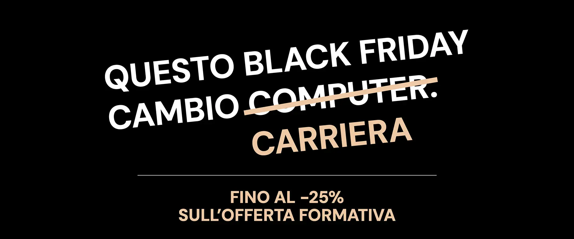 Black Friday: fino al -25% su Master e Corsi